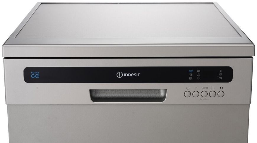 Посудомийна машина INDESIT IN2FE13CNO7S Push&Go Половина завантаження Сталеве дно 60 см Сріблястий 2109660 фото