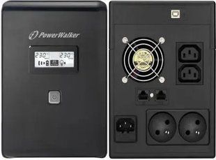 Лінійно-інтерактивний ДБЖ PowerWalker VI 2000 LCD (10120020) 022389 фото