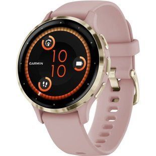 Смарт-годинник Garmin Venu 3S Soft Gold S. Steel Bezel w. Dust Rose Case and S. Band (010-02785-03/53) 035117 фото