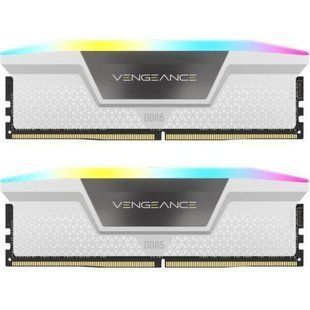 Пам'ять для настільних комп'ютерів Corsair 64 GB (2x32GB) DDR5 6000 MHz Vengeance RGB White (CMH64GX5M2B6000C40W) 027661 фото