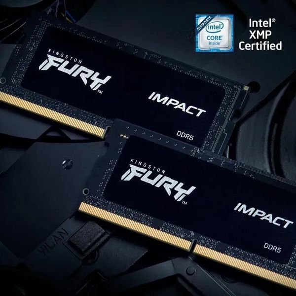 Память для ноутбуков Kingston FURY 16 GB DDR5 6000 MHz Impact Black (KF560S38IB-16) 522977ua фото