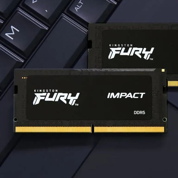 Память для ноутбуков Kingston FURY 16 GB DDR5 6000 MHz Impact Black (KF560S38IB-16) 522977ua фото