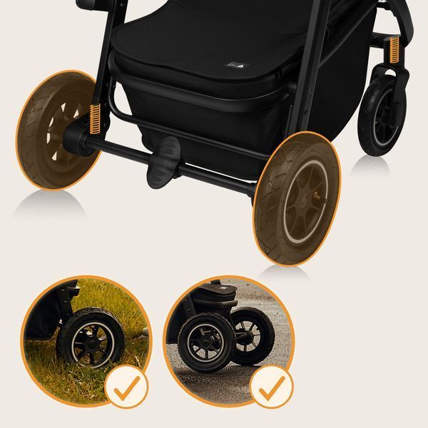 Дитячий візок багатофункціональний LIONELO Amber Plus Графітовий 2120995 фото