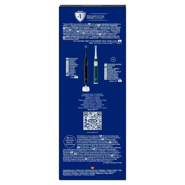 Набір з 2-х електричних зубних щіток Oral-B iO Series 2 DUO Night Black + Forest Green iOS2d.2ZZ9.0 572958 фото