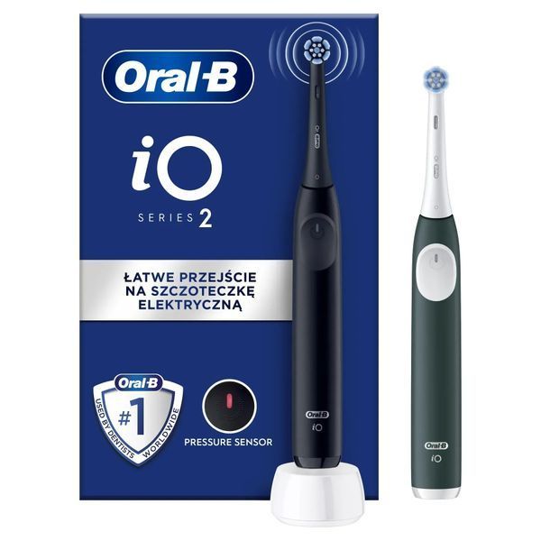 Набір з 2-х електричних зубних щіток Oral-B iO Series 2 DUO Night Black + Forest Green iOS2d.2ZZ9.0 572958 фото