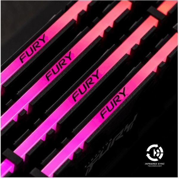 Пам'ять для настільних комп'ютерів Kingston FURY 32 GB (4x8GB) DDR4 3600 MHz Renegade RGB (KF436C16RBAK4/32) 033781 фото
