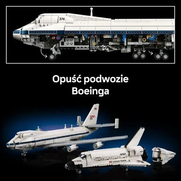 Блочный конструктор LEGO Icons Самолет-носитель шаттлов (10360) 613502 фото
