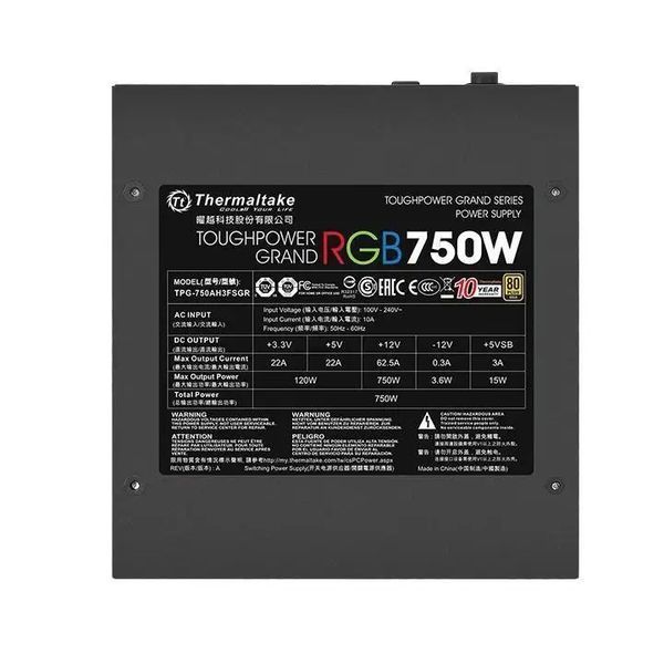 Блок питания Thermaltake Toughpower Grand RGB Sync Edition 750W (PS-TPG-0750FPCGEU-S) 008611 фото