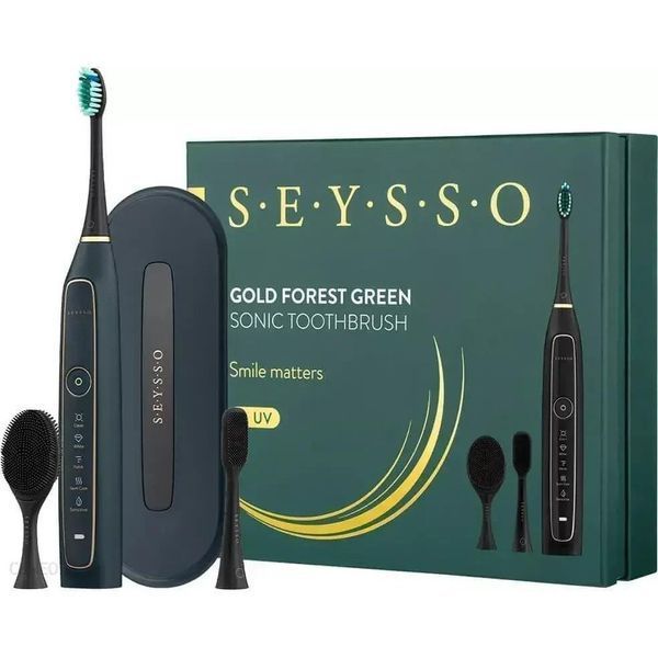Электрическая зубная щетка SEYSSO Gold Forest Green 012848 фото