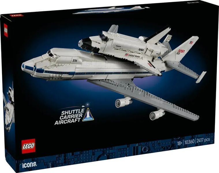 Блочный конструктор LEGO Icons Самолет-носитель шаттлов (10360) 613502 фото
