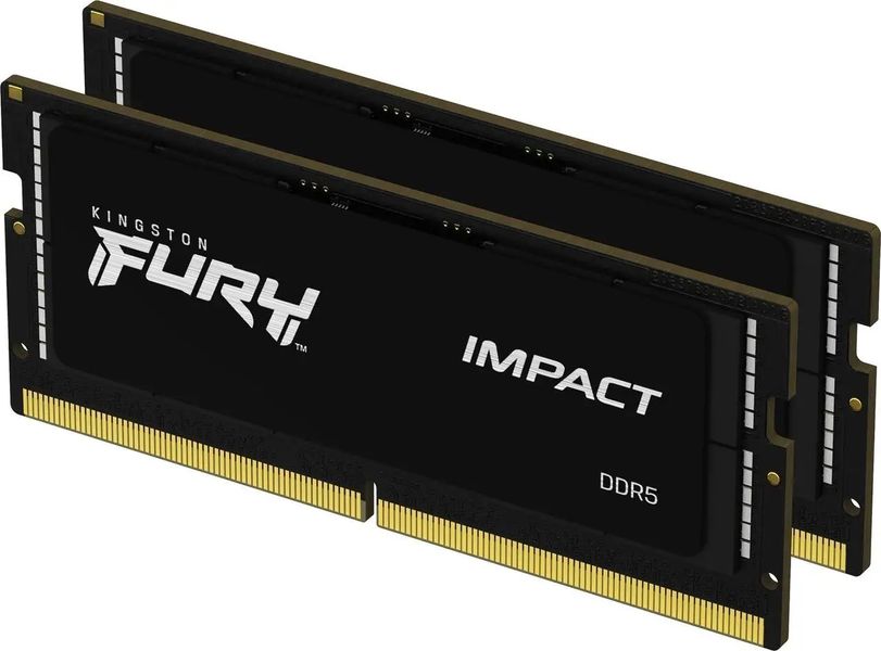 Оперативная память для ноутбуков Kingston Fury 64 GB (2x32GB) SO-DIMM DDR5 5600 MHz Impact (KF556S40IBK2-64) 478312 фото