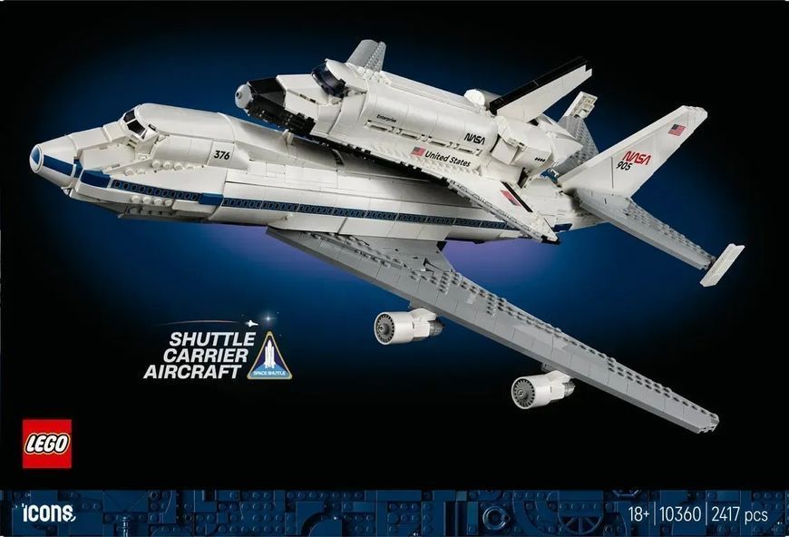 Блочный конструктор LEGO Icons Самолет-носитель шаттлов (10360) 613502 фото