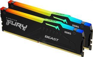 Пам'ять для настільних комп'ютерів Kingston Fury 64 GB (2x32GB) DDR5 5600 MHz BEast RGB (KF556C40BBAK2-64) 032565 фото