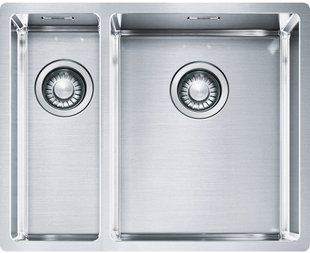 Мойка полуторачашевая FRANKE Box BXX 260/160-34-16 127.0369.916 Сталь щеточная 45x56 2082416 фото