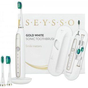 Електрична зубна щітка SEYSSO Gold White 012849 фото