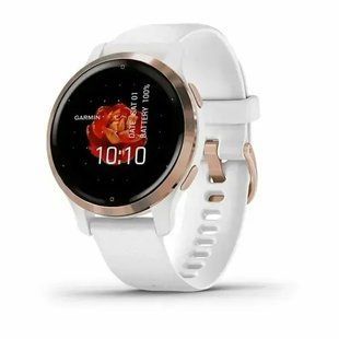 Смарт-часы Garmin Venu 2S Rose Gold Bezel with White Case and Silicone Band (010-02429-13/03) 612680 фото