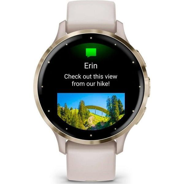 Смарт-годинник Garmin Venu 3S Soft Gold S. Steel Bezel with Ivory Case and S. Band (010-02785-04/54) 035118 фото