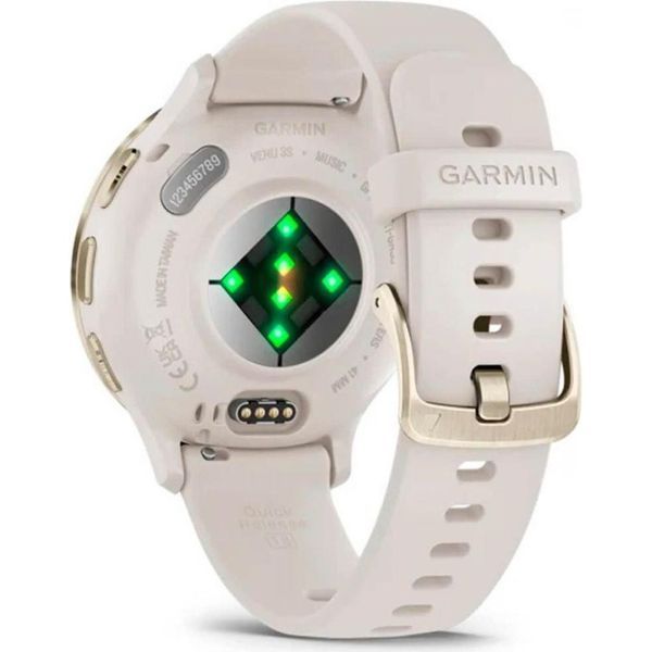 Смарт-годинник Garmin Venu 3S Soft Gold S. Steel Bezel with Ivory Case and S. Band (010-02785-04/54) 035118 фото
