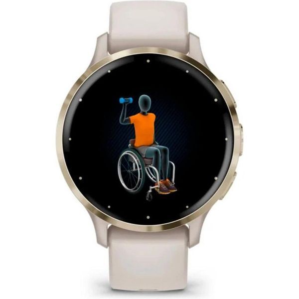 Смарт-годинник Garmin Venu 3S Soft Gold S. Steel Bezel with Ivory Case and S. Band (010-02785-04/54) 035118 фото