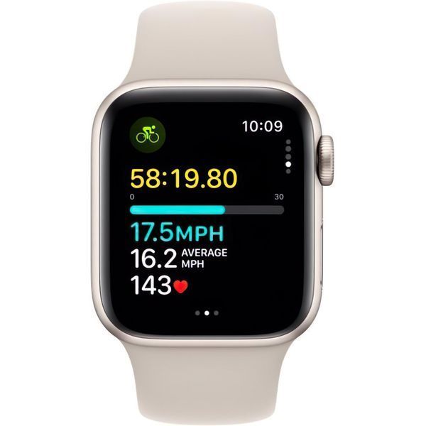 Смарт-часы Apple Watch SE 2 GPS 40mm Starlight Aluminium Case with Starlight Sport Band M/L (MR9V3) 035018 фото