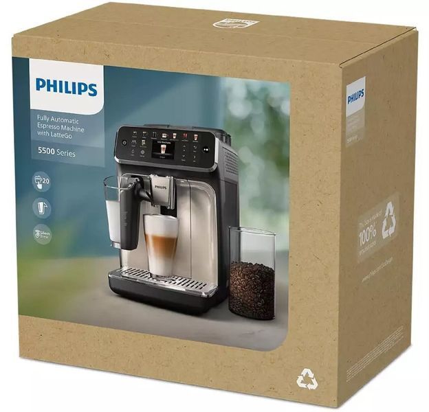 Кавоварка PHILIPS LatteGo 5500 EP5541/50 (Silent Brew) Холодна кава 709546 фото