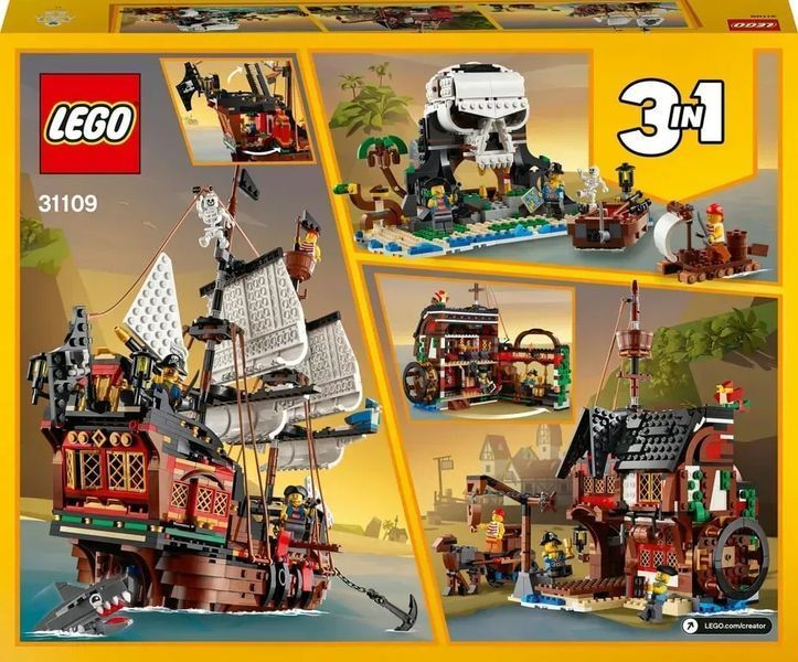Блоковий конструктор LEGO Creator Піратський корабель (31109) 613385 фото
