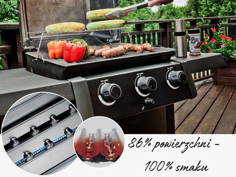 Гриль садовий газовий BROIL KING Gem 310 Shadow 6,9 кВт 53 x 34 см 1248929 фото