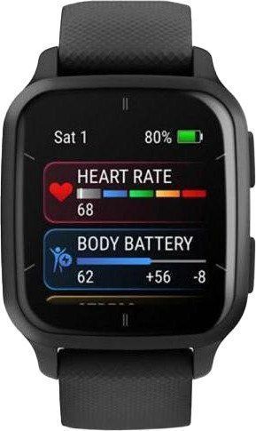 Смарт-часы Garmin Venu Sq 2 &ndash; Music Edition Slate Aluminum Bezel with Black Case and Silicone Band (010-02700-00/10/80 035119 фото