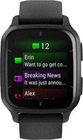 Смарт-часы Garmin Venu Sq 2 &ndash; Music Edition Slate Aluminum Bezel with Black Case and Silicone Band (010-02700-00/10/80 035119 фото