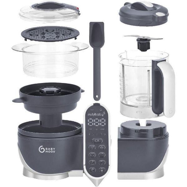 Дитяча пароварка-блендер Babymoov Nutribaby+ Gray (A001124) 012449 фото
