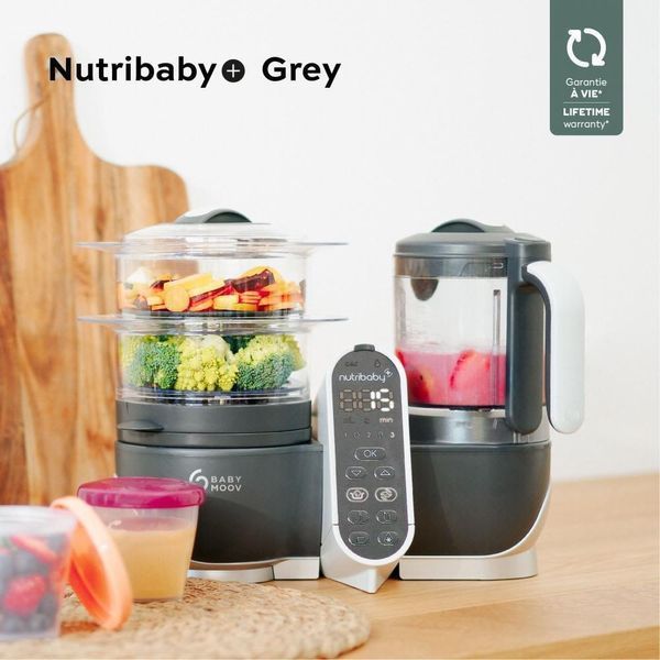 Дитяча пароварка-блендер Babymoov Nutribaby+ Gray (A001124) 012449 фото