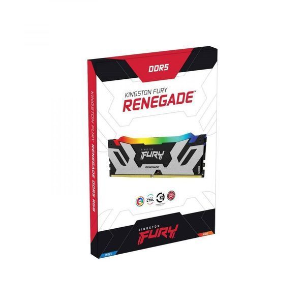 Пам'ять для настільних комп'ютерів Kingston FURY 16 GB DDR5 7200 MHz Renegade Silver/Black RGB (KF572C38RSA-16) 033733 фото