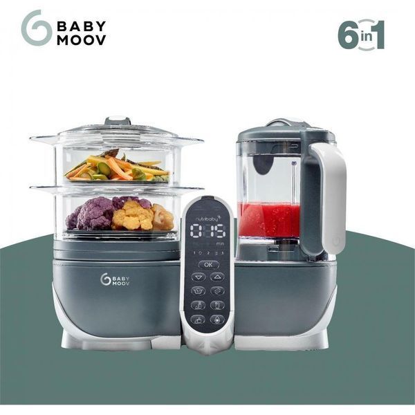Дитяча пароварка-блендер Babymoov Nutribaby+ Gray (A001124) 012449 фото
