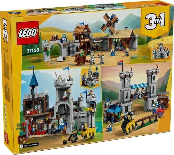 Блочный конструктор LEGO Creator Средневековый замок с рыцарем на коне (31168) 613375 фото