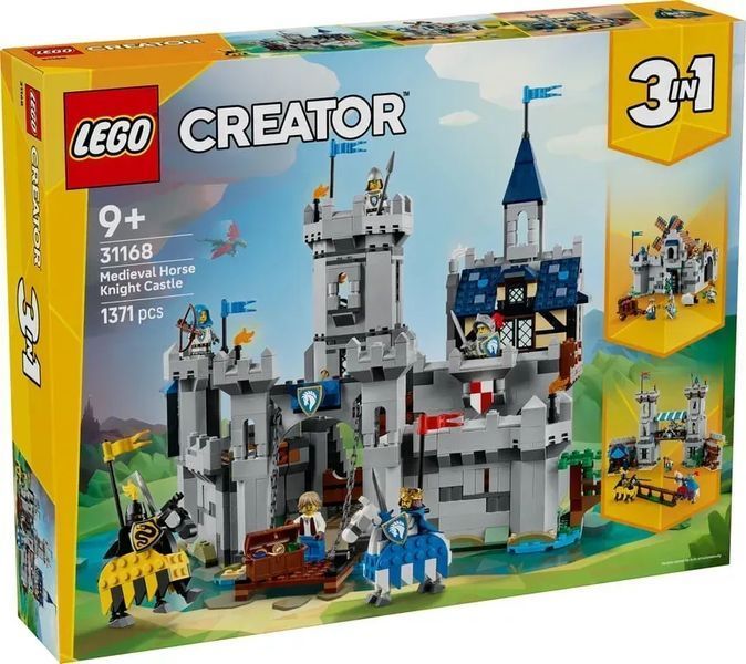Блочный конструктор LEGO Creator Средневековый замок с рыцарем на коне (31168) 613375 фото