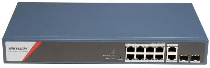 Комутатор керований Hikvision DS-3E1512HP-SI-8P2T2F 593261 фото