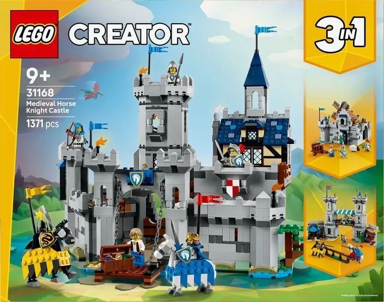 Блочный конструктор LEGO Creator Средневековый замок с рыцарем на коне (31168) 613375 фото