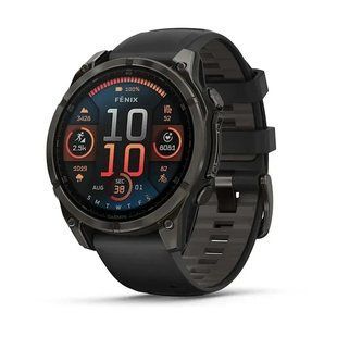 Смарт-годинник Garmin Fenix 8 47mm Amoled Sapphire Carbon Gray DLC Titanium w. Black/Pebble Gray B. (010-02904-20/21/29) 613054 фото