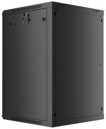 Шафа RACK LANBERG 19" 18U WF01-6618-10B 600 x 600 мм, настінна, чорна 470900 фото