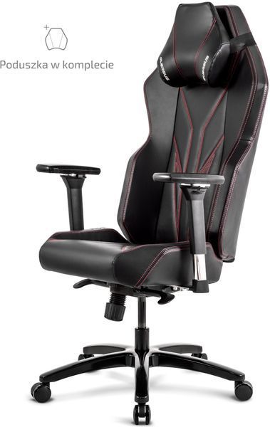 Игровое кресло QUERSUS Vaos.2.3 Red Accent Черный (красные элементы) e2430062 фото