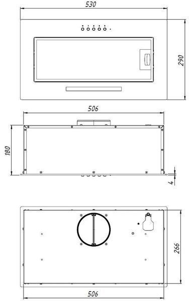 Витяжка вбудована Akpo WK-11 Micra Glass 60 White 006043 фото