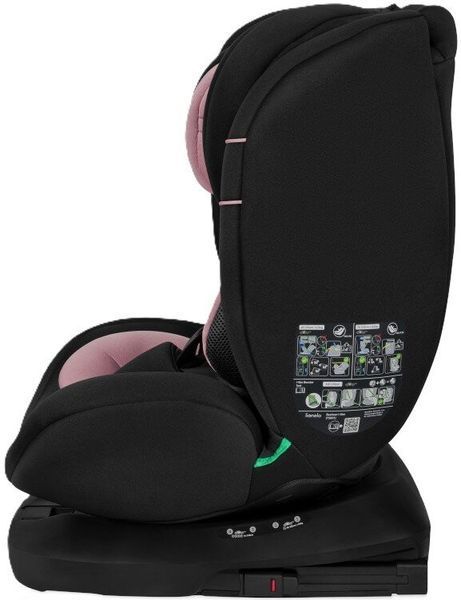 Автокрісло LIONELO Bastiaan i-Size 40-150 см (0-36 кг) Чорно-рожеве 2076645 фото