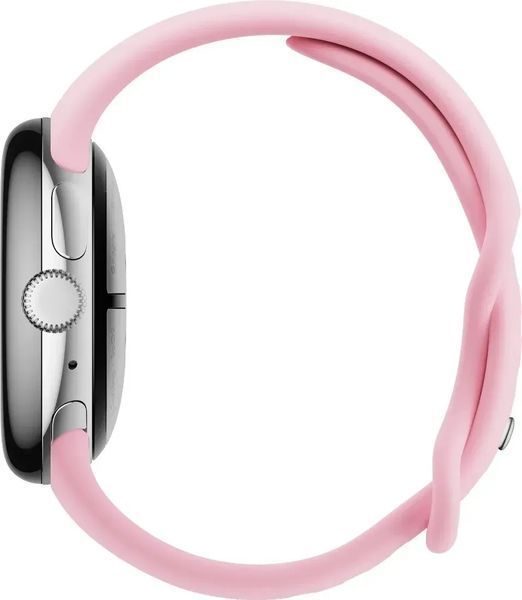 Смарт-годинник Google Pixel Watch 3 41 mm Wi-Fi Polished Silver Aluminum Case/Rose Quartz Active Band 614382 фото