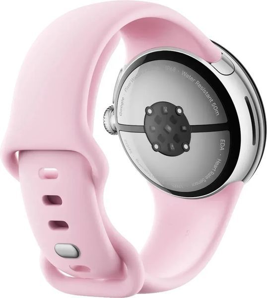 Смарт-годинник Google Pixel Watch 3 41 mm Wi-Fi Polished Silver Aluminum Case/Rose Quartz Active Band 614382 фото