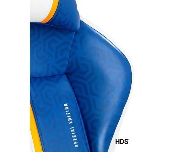 Комп'ютерне крісло для геймера Diablo Chairs X-One 2,0 Normal Size (WhitE-Blue) 018953 фото