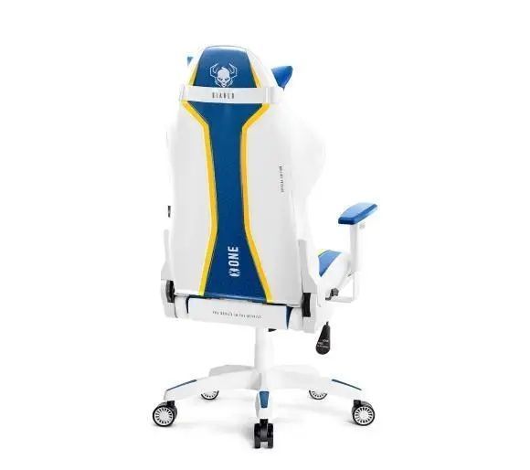Комп'ютерне крісло для геймера Diablo Chairs X-One 2,0 Normal Size (WhitE-Blue) 018953 фото