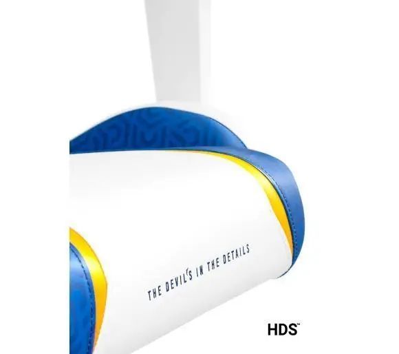Комп'ютерне крісло для геймера Diablo Chairs X-One 2,0 Normal Size (WhitE-Blue) 018953 фото
