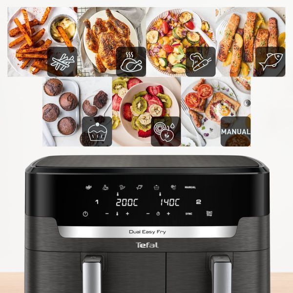 Мультипечь Tefal Dual Easy Fry XXL EY942HE0 2038787 фото