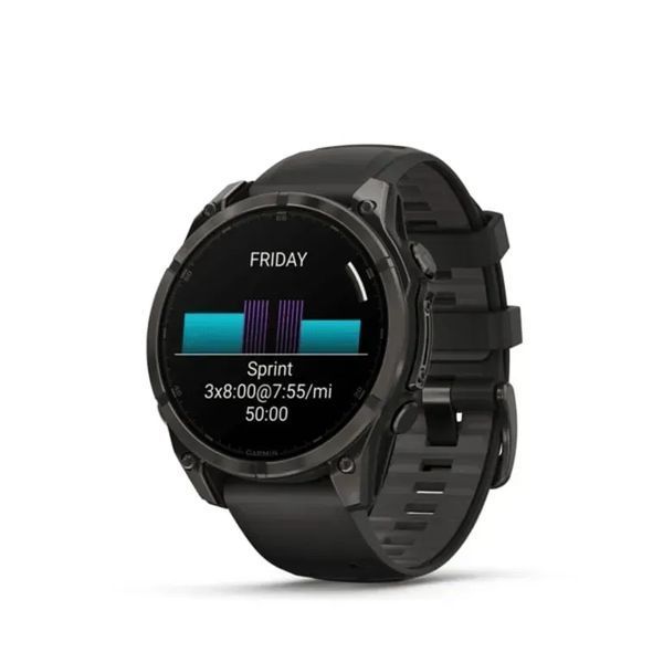 Смарт-годинник Garmin Fenix 8 47mm Amoled Sapphire Carbon Gray DLC Titanium w. Black/Pebble Gray B. (010-02904-20/21/29) 613054 фото