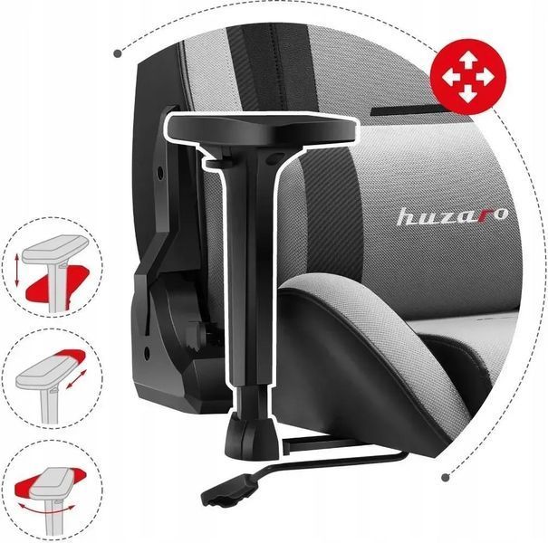Комп'ютерне крісло для геймера Huzaro Force 7.6 grey 606542 фото